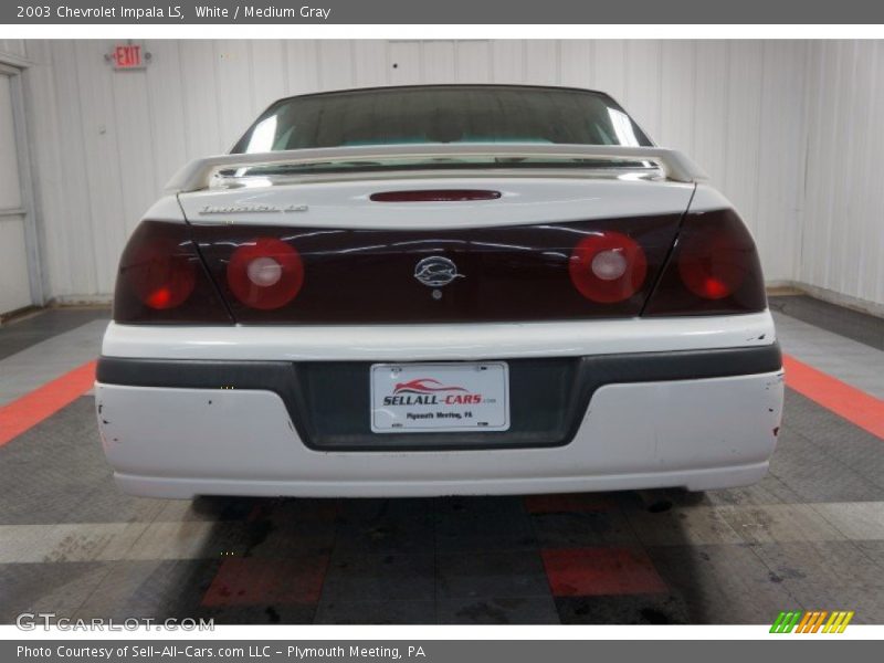 White / Medium Gray 2003 Chevrolet Impala LS