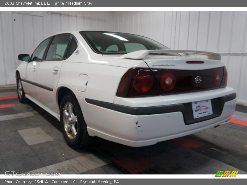 White / Medium Gray 2003 Chevrolet Impala LS