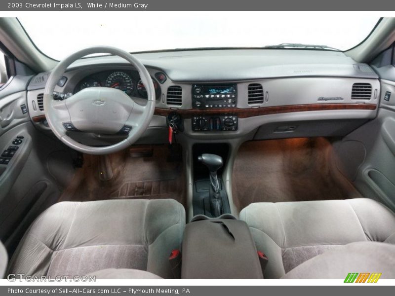 White / Medium Gray 2003 Chevrolet Impala LS