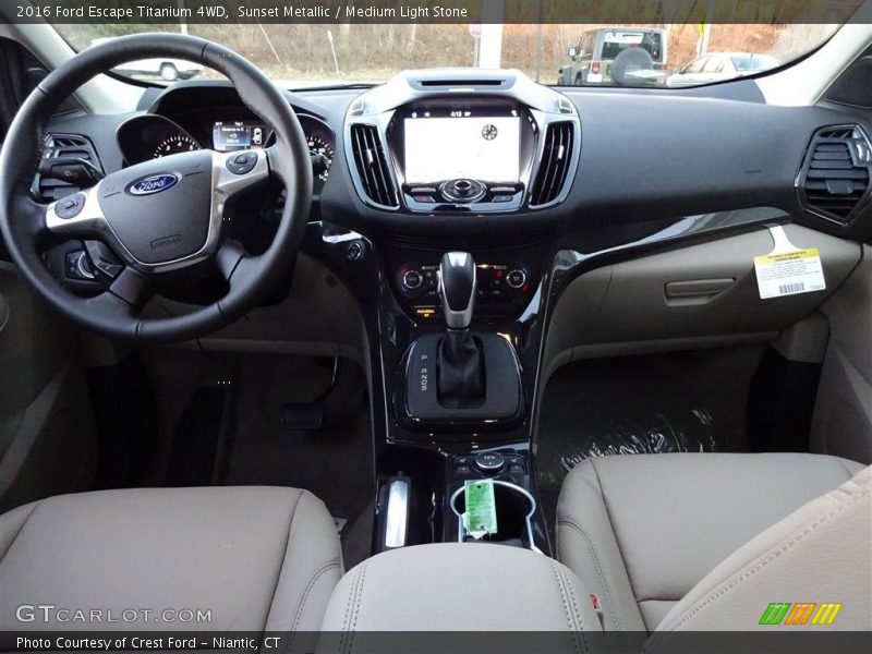 Sunset Metallic / Medium Light Stone 2016 Ford Escape Titanium 4WD