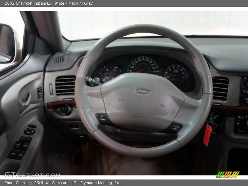 White / Medium Gray 2003 Chevrolet Impala LS