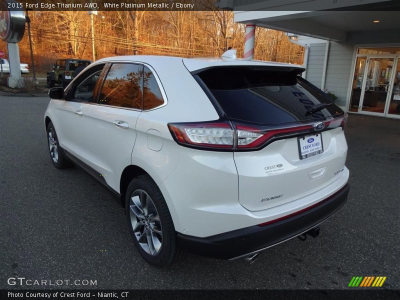 White Platinum Metallic / Ebony 2015 Ford Edge Titanium AWD