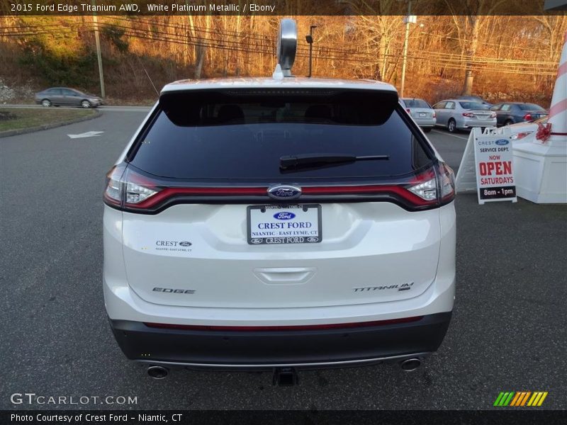 White Platinum Metallic / Ebony 2015 Ford Edge Titanium AWD