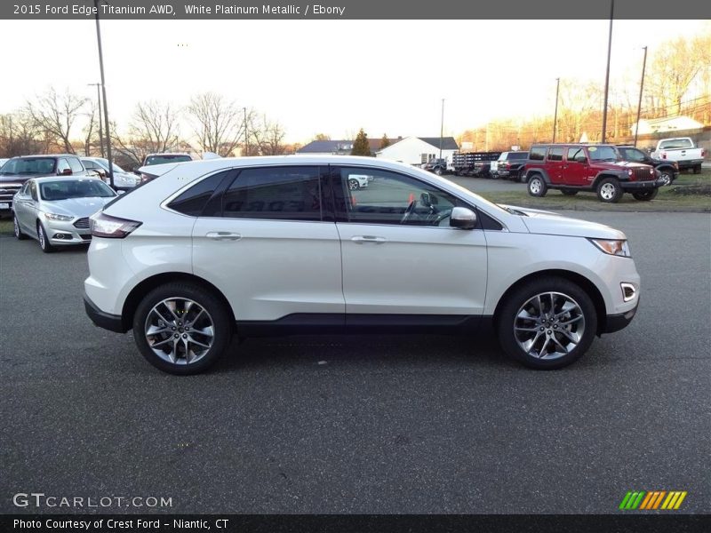 White Platinum Metallic / Ebony 2015 Ford Edge Titanium AWD