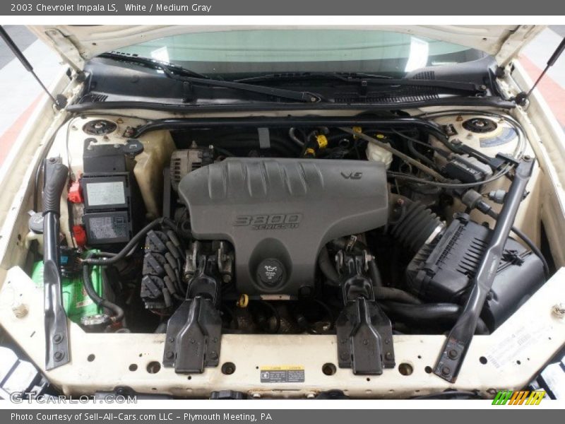 White / Medium Gray 2003 Chevrolet Impala LS