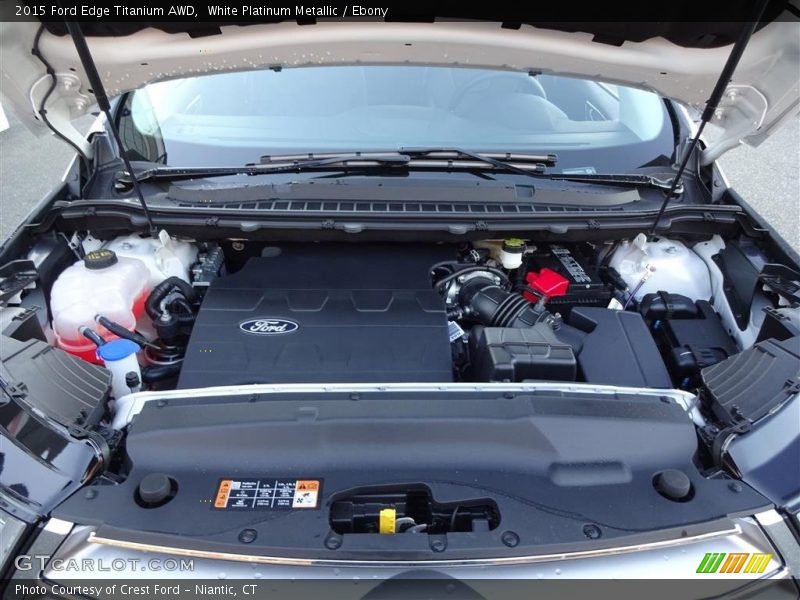 White Platinum Metallic / Ebony 2015 Ford Edge Titanium AWD