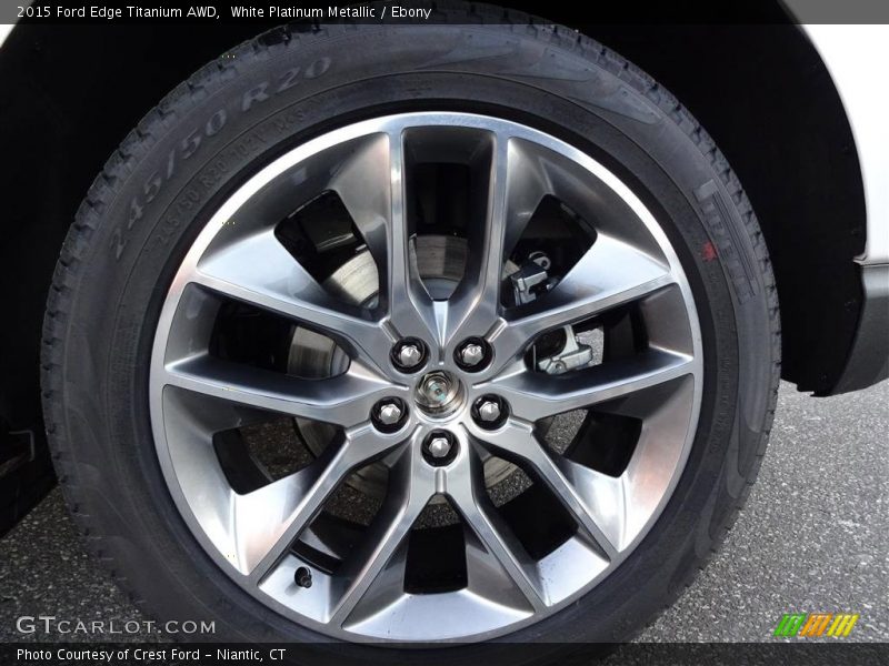 White Platinum Metallic / Ebony 2015 Ford Edge Titanium AWD