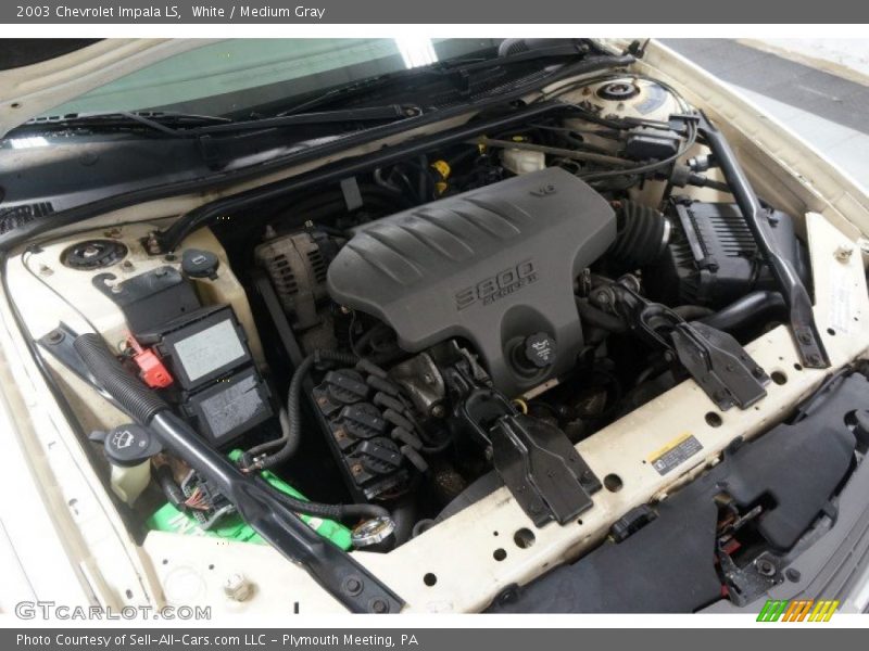 White / Medium Gray 2003 Chevrolet Impala LS