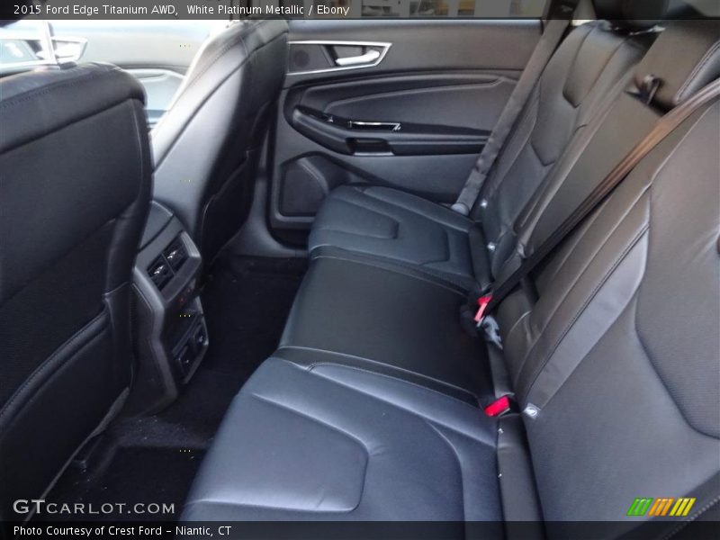 White Platinum Metallic / Ebony 2015 Ford Edge Titanium AWD