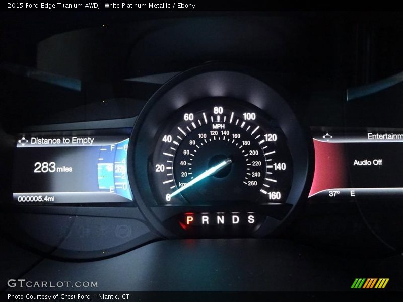 White Platinum Metallic / Ebony 2015 Ford Edge Titanium AWD