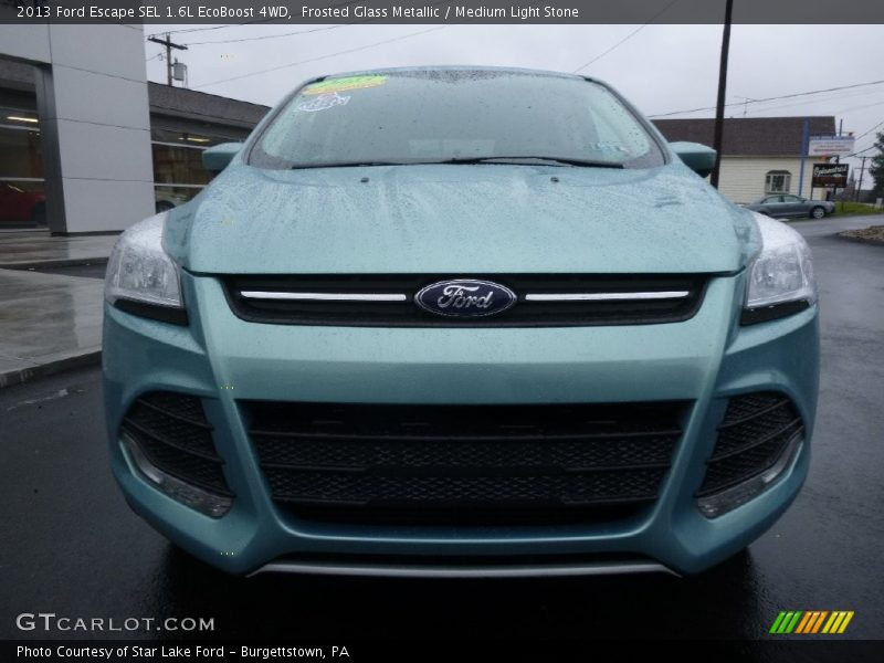 Frosted Glass Metallic / Medium Light Stone 2013 Ford Escape SEL 1.6L EcoBoost 4WD