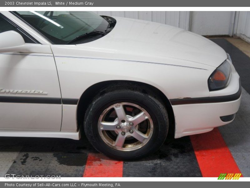 White / Medium Gray 2003 Chevrolet Impala LS