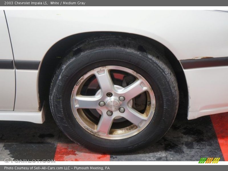 White / Medium Gray 2003 Chevrolet Impala LS