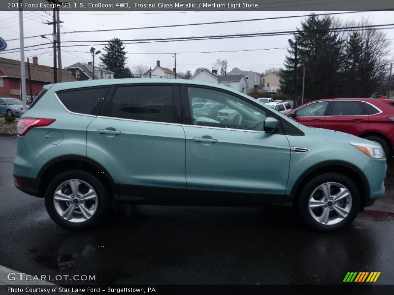 Frosted Glass Metallic / Medium Light Stone 2013 Ford Escape SEL 1.6L EcoBoost 4WD