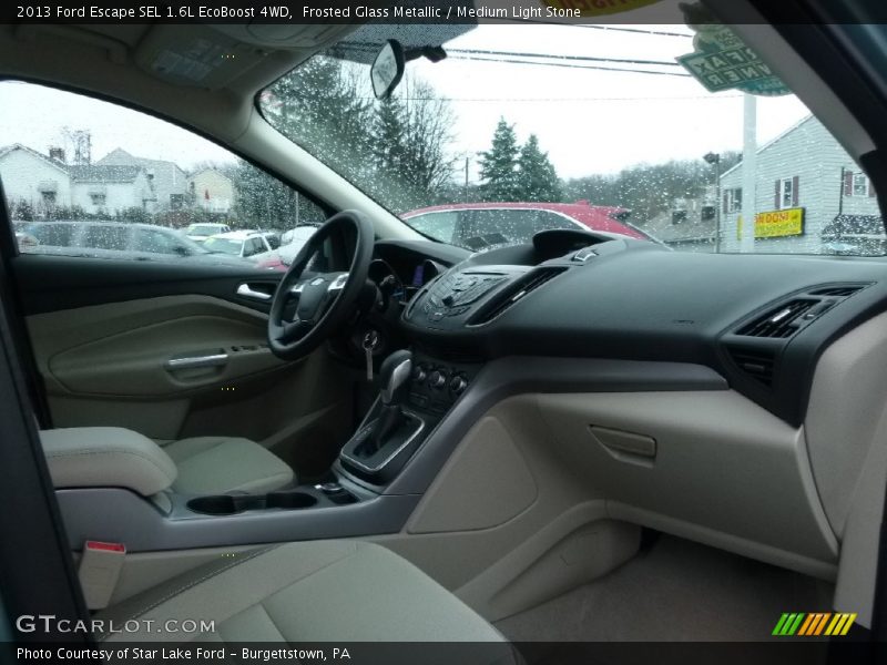 Frosted Glass Metallic / Medium Light Stone 2013 Ford Escape SEL 1.6L EcoBoost 4WD