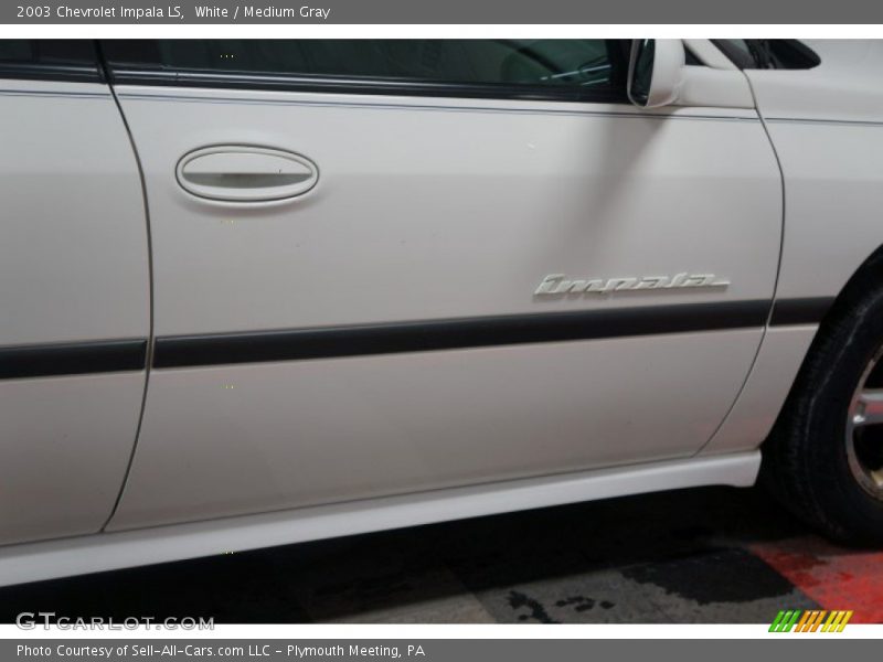 White / Medium Gray 2003 Chevrolet Impala LS
