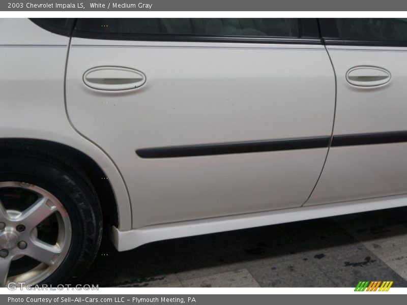 White / Medium Gray 2003 Chevrolet Impala LS