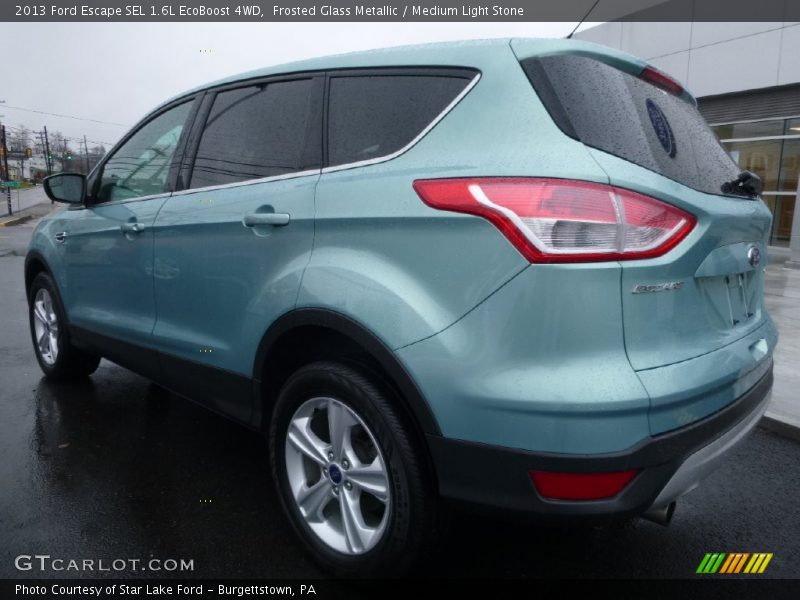 Frosted Glass Metallic / Medium Light Stone 2013 Ford Escape SEL 1.6L EcoBoost 4WD