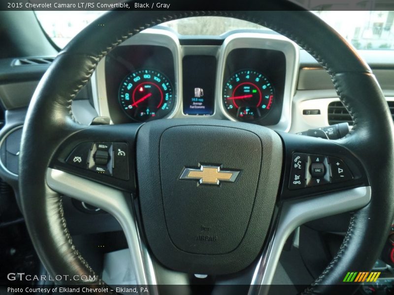 Black / Gray 2015 Chevrolet Camaro LT/RS Convertible