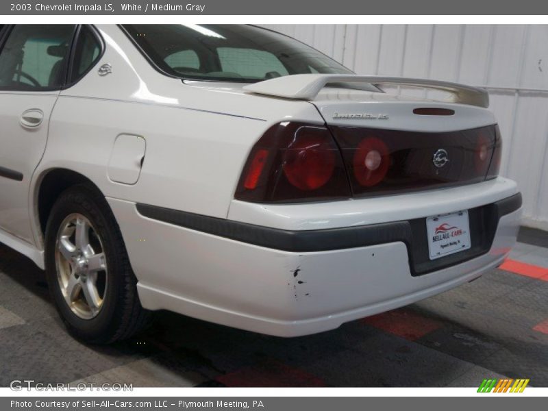 White / Medium Gray 2003 Chevrolet Impala LS