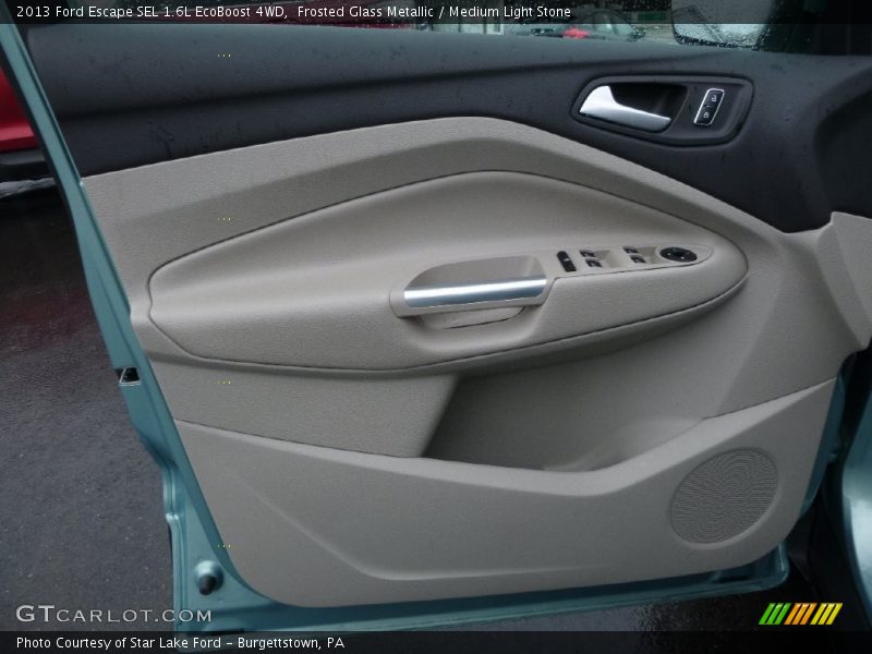 Frosted Glass Metallic / Medium Light Stone 2013 Ford Escape SEL 1.6L EcoBoost 4WD