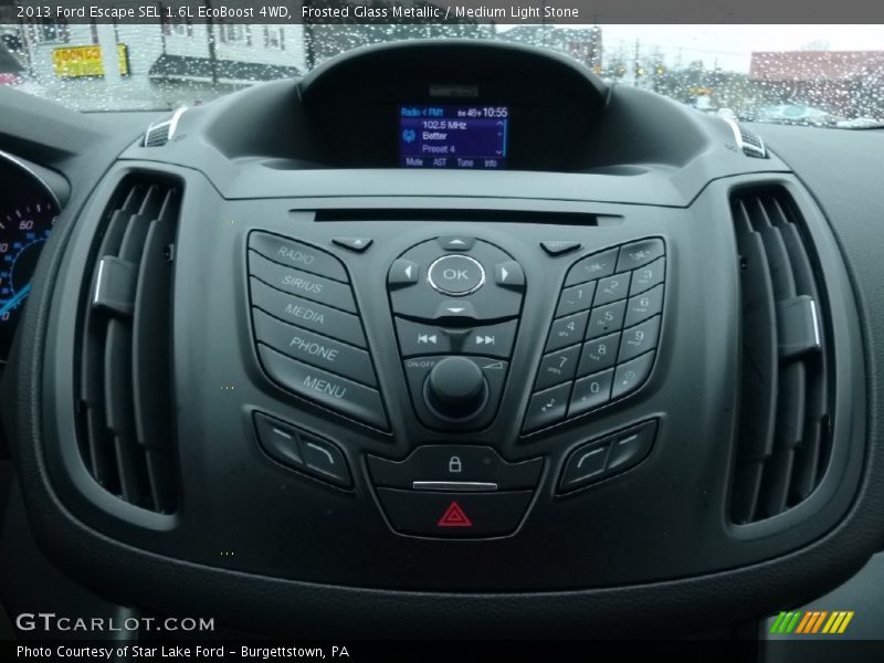 Frosted Glass Metallic / Medium Light Stone 2013 Ford Escape SEL 1.6L EcoBoost 4WD