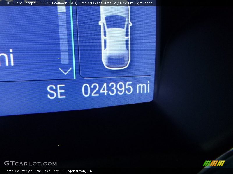 Frosted Glass Metallic / Medium Light Stone 2013 Ford Escape SEL 1.6L EcoBoost 4WD