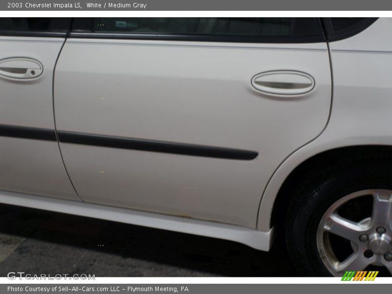 White / Medium Gray 2003 Chevrolet Impala LS