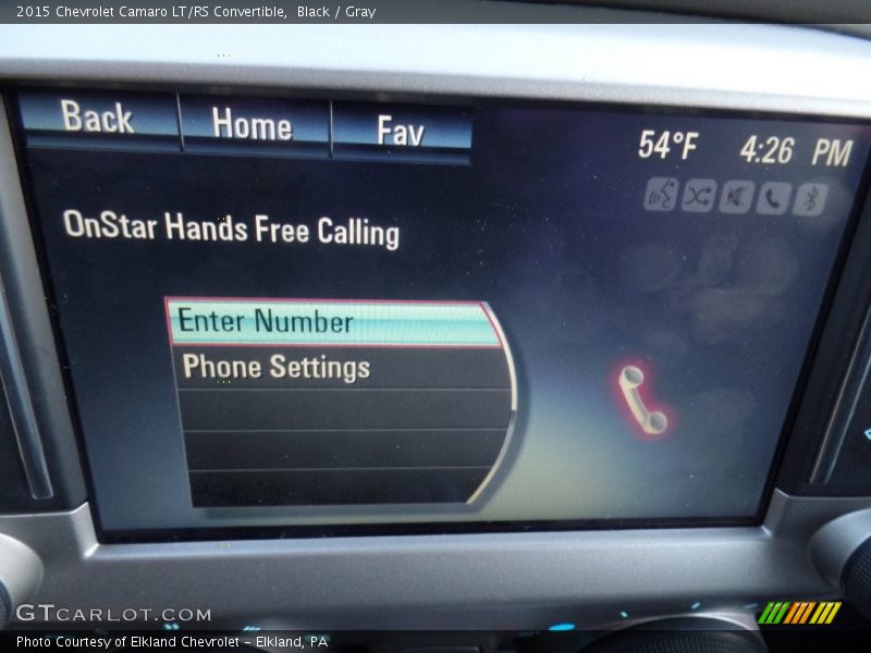 Black / Gray 2015 Chevrolet Camaro LT/RS Convertible