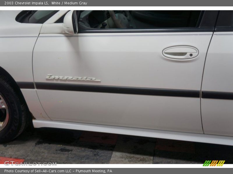 White / Medium Gray 2003 Chevrolet Impala LS