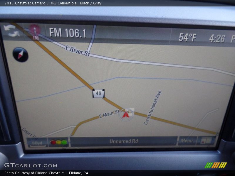 Black / Gray 2015 Chevrolet Camaro LT/RS Convertible