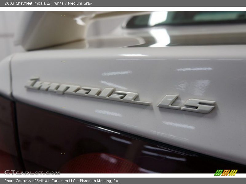 White / Medium Gray 2003 Chevrolet Impala LS
