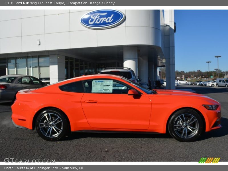 Competition Orange / Ebony 2016 Ford Mustang EcoBoost Coupe