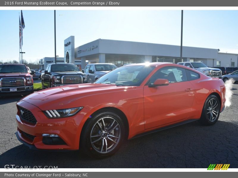 Competition Orange / Ebony 2016 Ford Mustang EcoBoost Coupe
