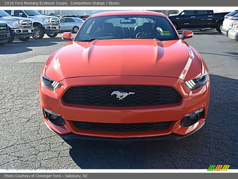 Competition Orange / Ebony 2016 Ford Mustang EcoBoost Coupe