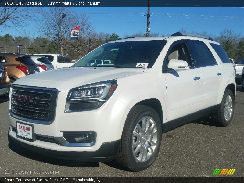 Summit White / Light Titanium 2016 GMC Acadia SLT
