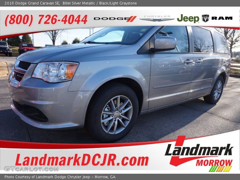 Billet Silver Metallic / Black/Light Graystone 2016 Dodge Grand Caravan SE