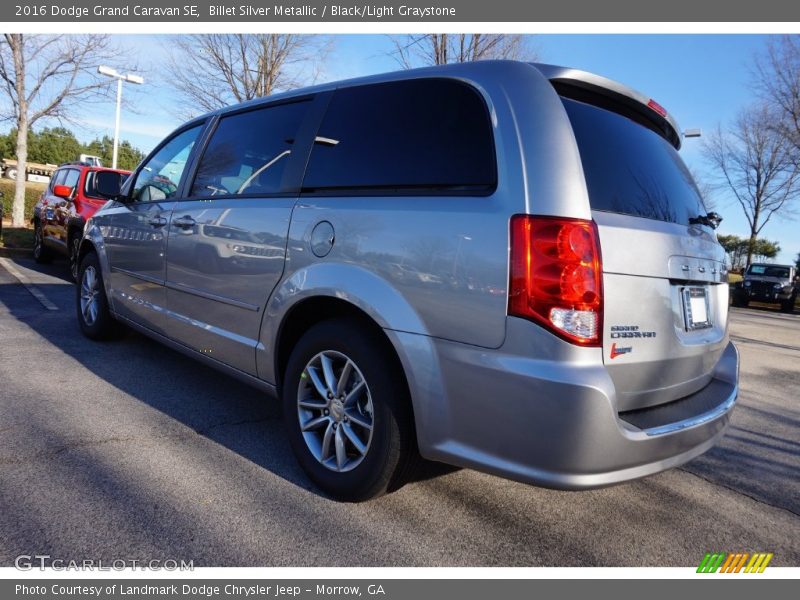 Billet Silver Metallic / Black/Light Graystone 2016 Dodge Grand Caravan SE