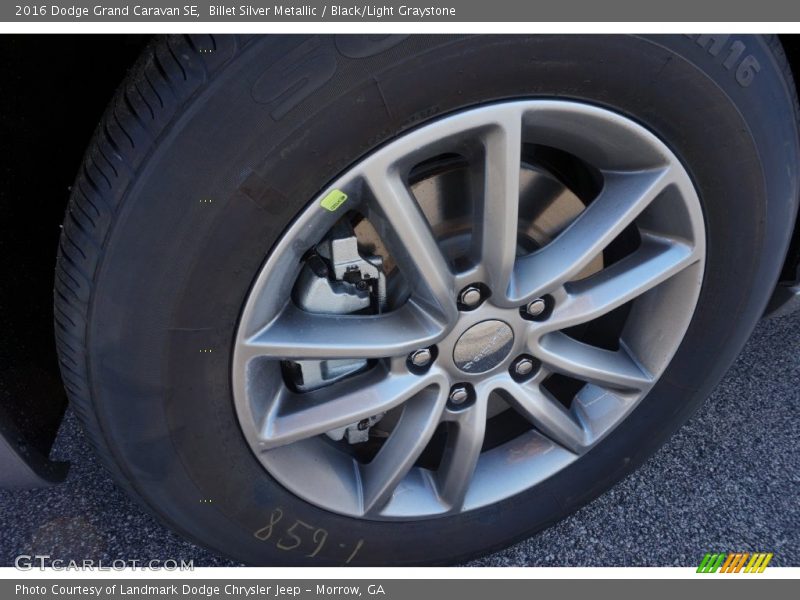 Billet Silver Metallic / Black/Light Graystone 2016 Dodge Grand Caravan SE