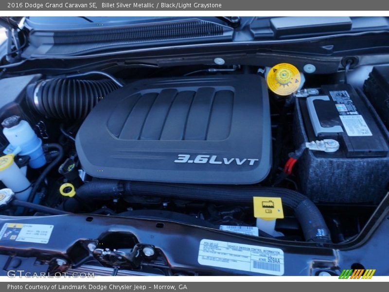 Billet Silver Metallic / Black/Light Graystone 2016 Dodge Grand Caravan SE