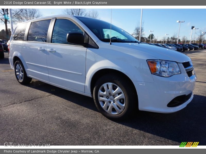 Bright White / Black/Light Graystone 2016 Dodge Grand Caravan SE