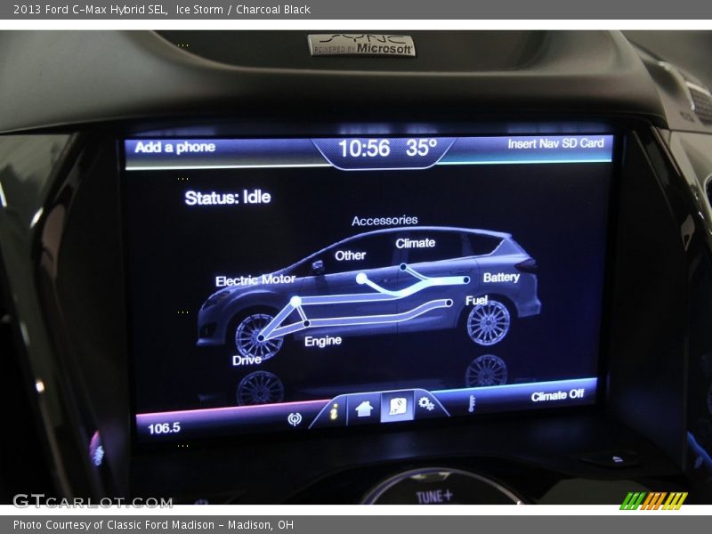 Ice Storm / Charcoal Black 2013 Ford C-Max Hybrid SEL