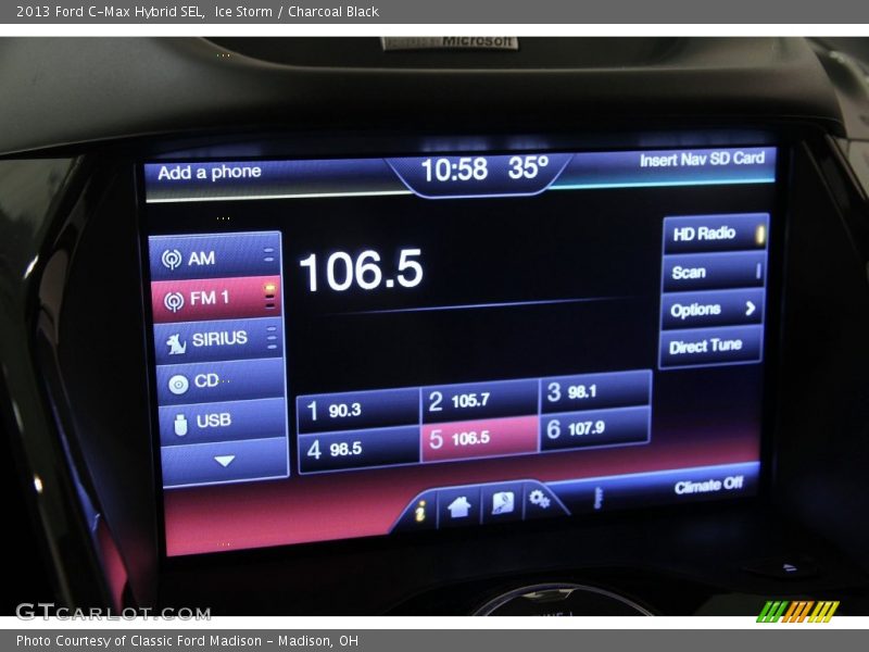 Ice Storm / Charcoal Black 2013 Ford C-Max Hybrid SEL