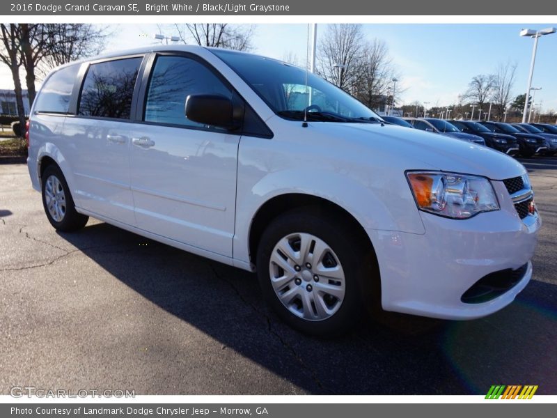 Bright White / Black/Light Graystone 2016 Dodge Grand Caravan SE