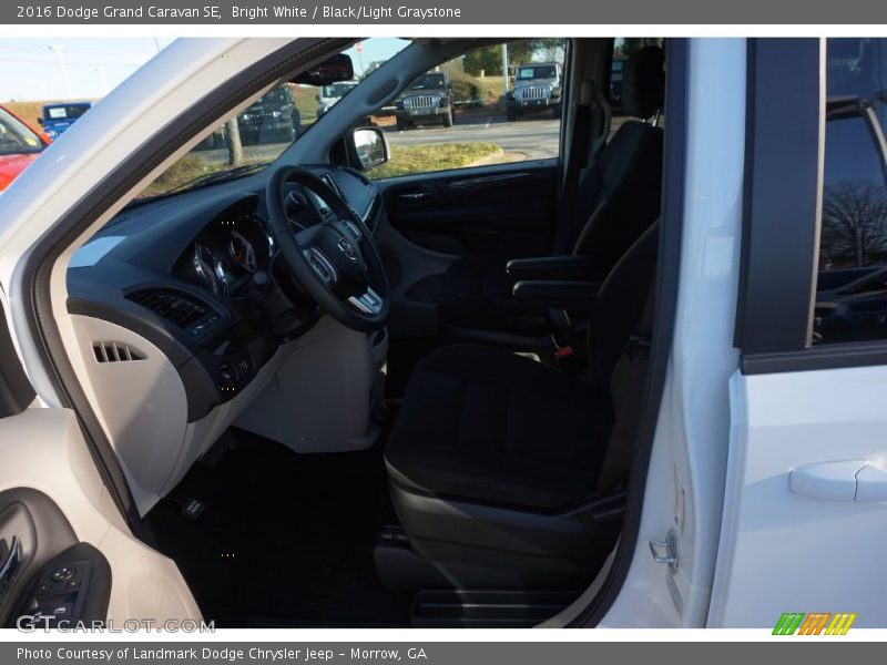 Bright White / Black/Light Graystone 2016 Dodge Grand Caravan SE