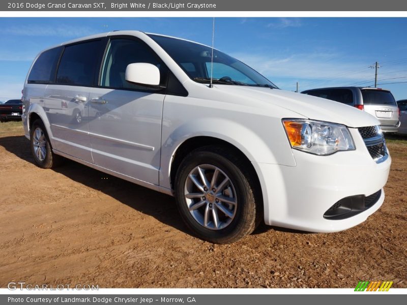 Bright White / Black/Light Graystone 2016 Dodge Grand Caravan SXT