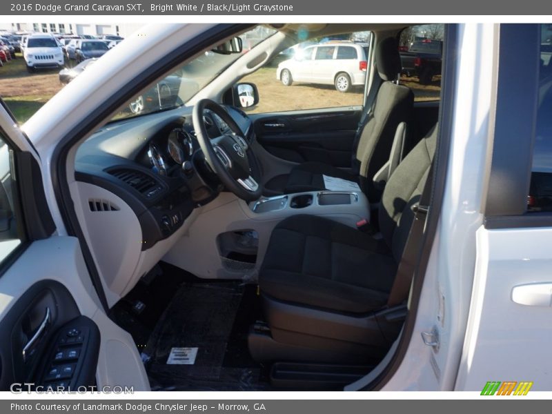 Bright White / Black/Light Graystone 2016 Dodge Grand Caravan SXT