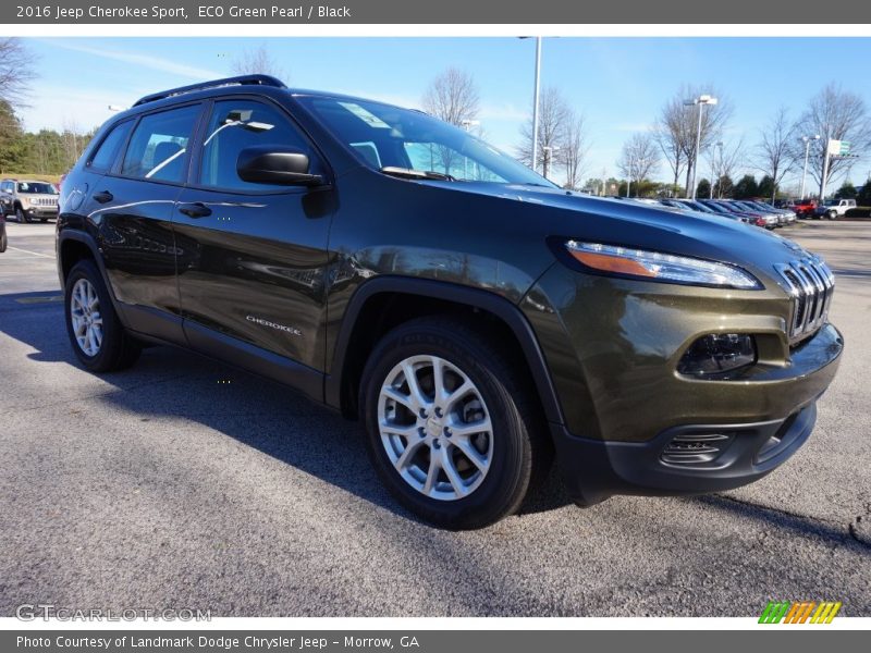 ECO Green Pearl / Black 2016 Jeep Cherokee Sport