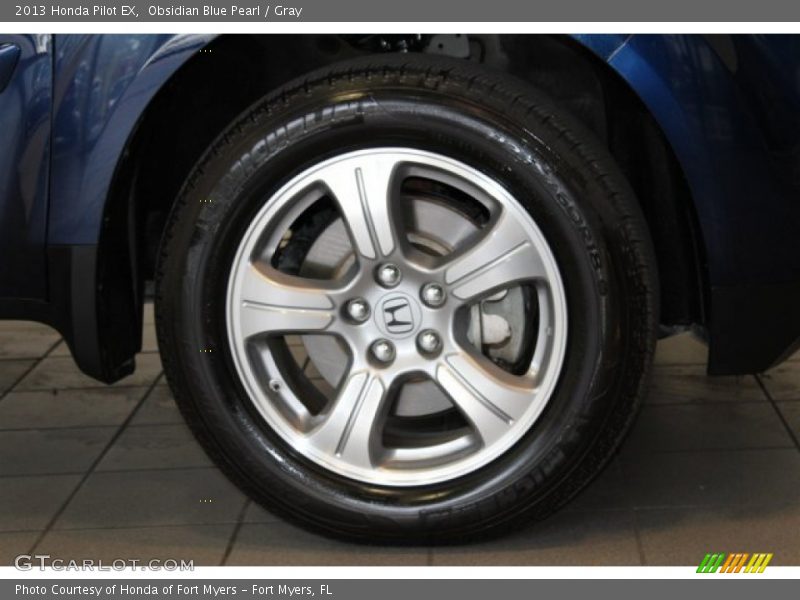 Obsidian Blue Pearl / Gray 2013 Honda Pilot EX