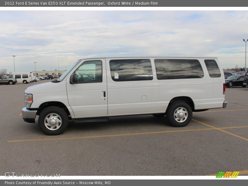 Oxford White / Medium Flint 2012 Ford E Series Van E350 XLT Extended Passenger
